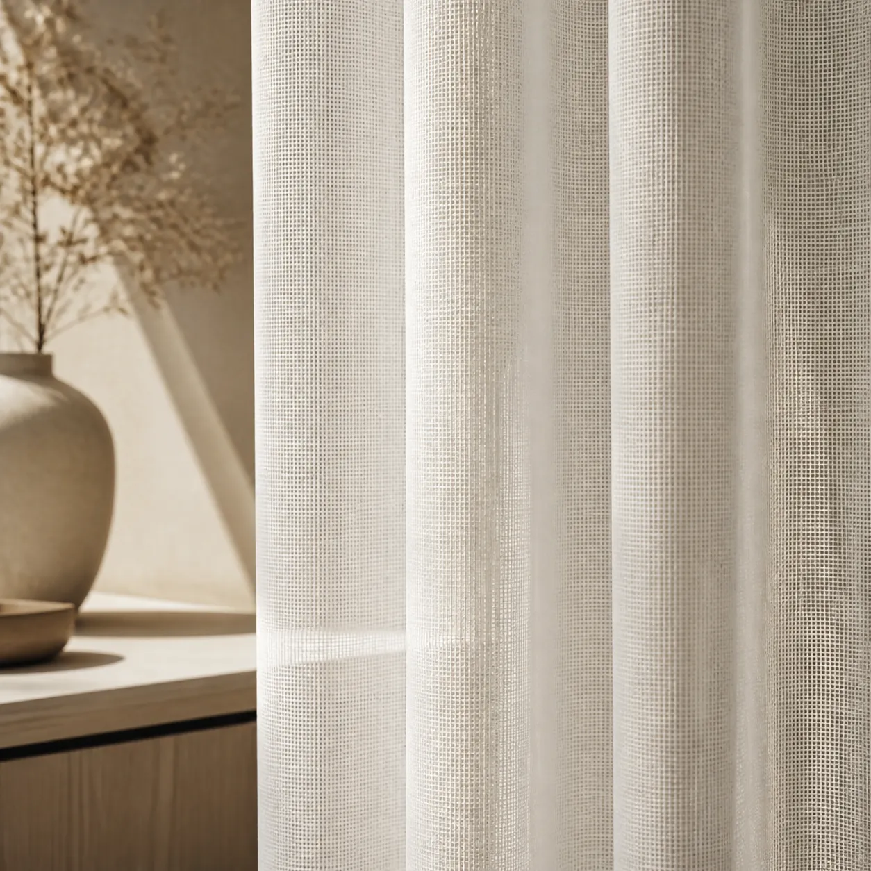 Cozy Tül Perde - Kumaş Dokusu ve Pile Detayı
